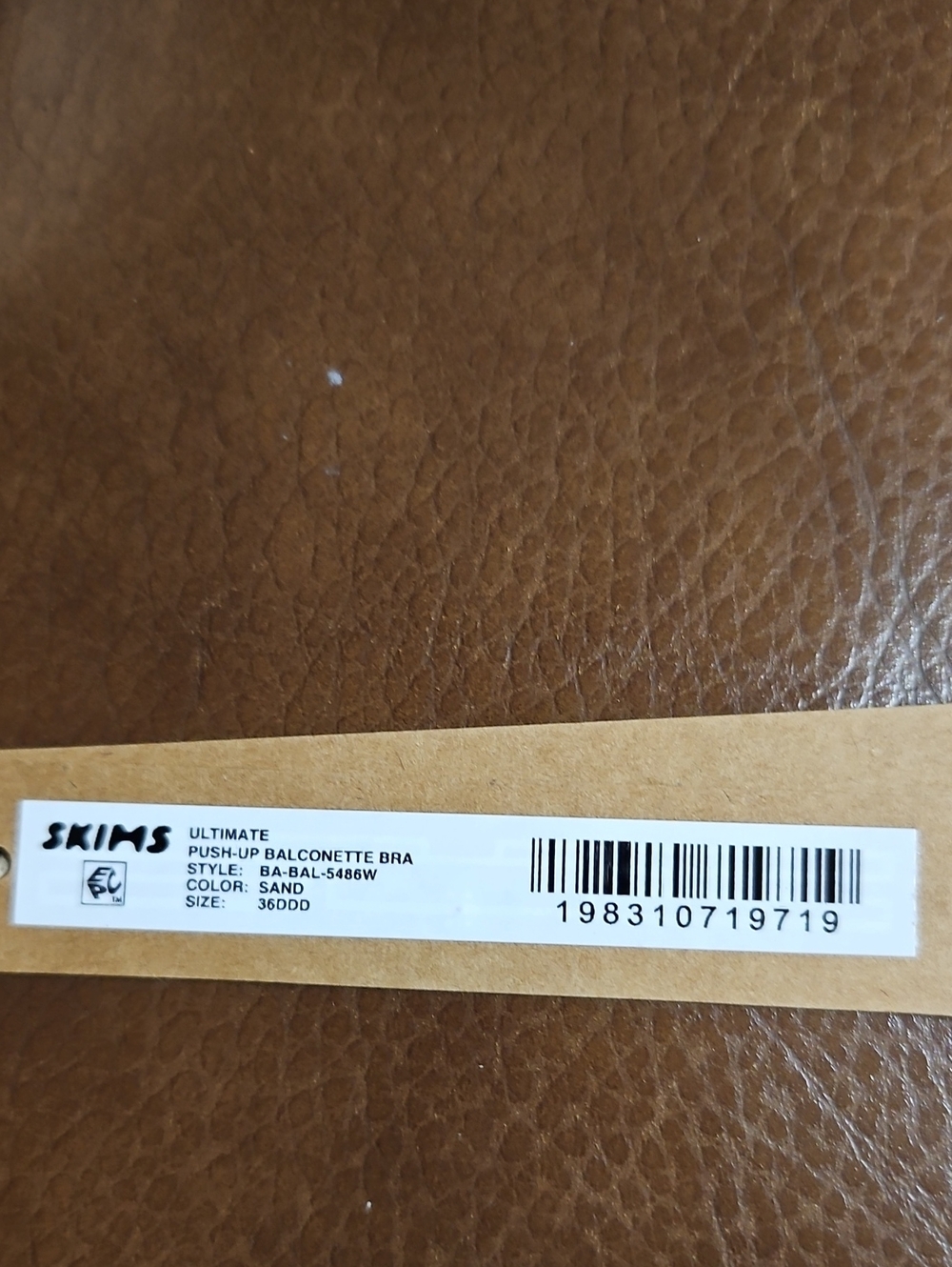 Skims Ultimate Push Up Balconette Underwire Tan Bra Lined Padded NWT - Picture 4 of 4